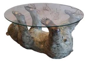 Bronze Bear Coffee Table, 1970s