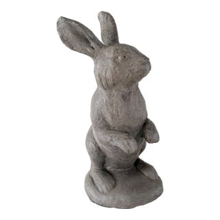 Vintage Cast Concrete Garden Rabbit For Sale