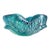 Italian Mid Century Seguso Murano Attributed Turquoise & Silver Averturine Dish For Sale