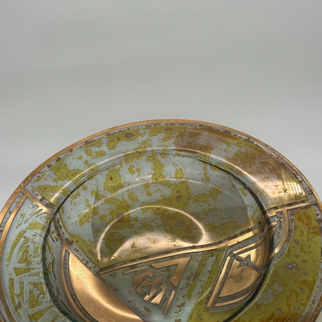 Art Deco Monumental Salvatore Polizzi Art Glass Centerpiece ‘Southwest Platter’, Circa 1980s For Sale - Image 3 of 11