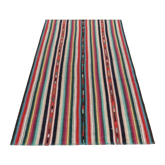 Hailing from Turkey circa 1950-1960, a rare type of vintage chaput kilim rug style from a special new curation....