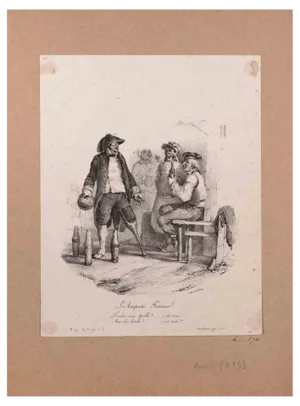 Nicolas Toussaint Charlet, L'Amputé, Original Lithograph, Early 19th-Century