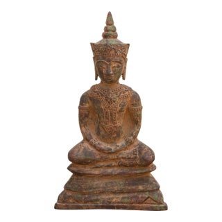 18th Century Bronze Seated Buddha For Sale