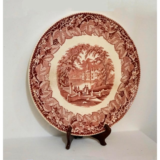 Mason's Assembled Pieces (2) in Vista Pattern A pink vista 15 inch gallery tray for presentation of the best baked goods...