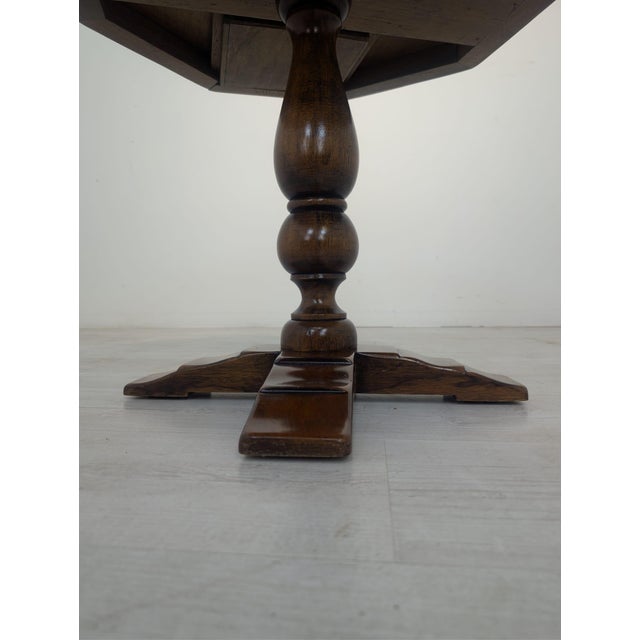 Vintage Octagonal Table with Drawers and Brass Top, 1920s For Sale - Image 16 of 18
