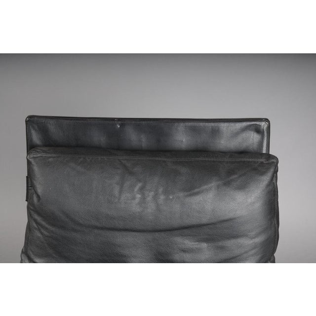 Set of Vintage Lounge Chair and Ottoman in Black Leather by Arne Norell, 1960s For Sale - Image 5 of 18