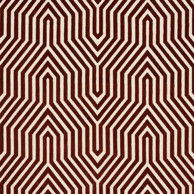 Contemporary Sample - Schumacher X Mary Mcdonald Vanderbilt Velvet Fabric in Russet For Sale - Image 3 of 3
