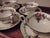 Ceramic 1920s Antique Wedgewood QueensWare Ventnor Soup Cups and Saucers Fruit and Vine's Theme - 8pcs For Sale - Image 7 of 7