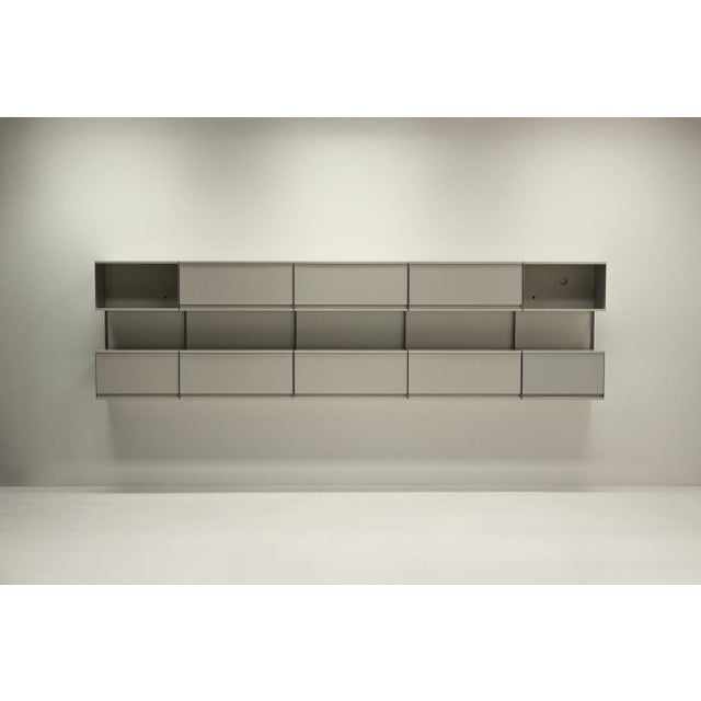 Gray Large 606 Wall Unit by Dieter Rams for Vitsoe, Germany, 1960s, Set of 10 For Sale - Image 8 of 9