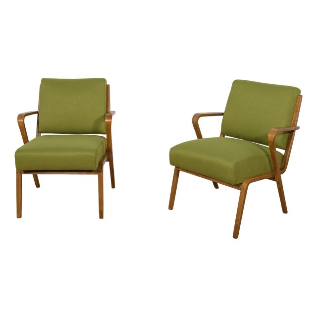 Armchairs by Selman Selmanagic for VEB Deutsche Werkstätten Hellerau, Germany, 1950s, Set of 2 For Sale