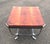 Contemporary Handcrafted Solid Cherry Side Table With Vintage Curule Base & Brass Accents For Sale - Image 3 of 6