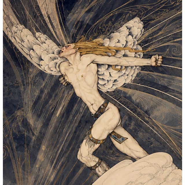 Atelier Aria Lumae Art Nouveau Symbolist Ethereal Figures Original Hybrid Fine Art Gallery Board Diptych Set For Sale In San Antonio - Image 6 of 14
