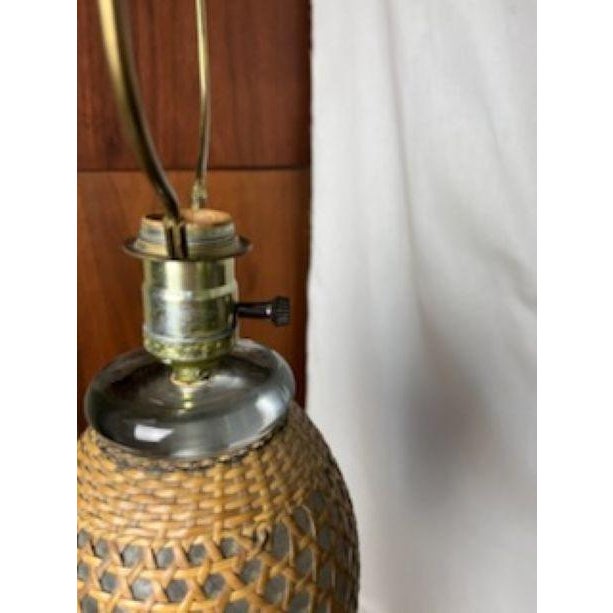 Late 19th Century French Victorian Cane Wrapped Seltzer Bottle Lamp For Sale - Image 12 of 13