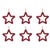 Contemporary Iron Star Ornament Set of 6  6.5"H For Sale - Image 3 of 3