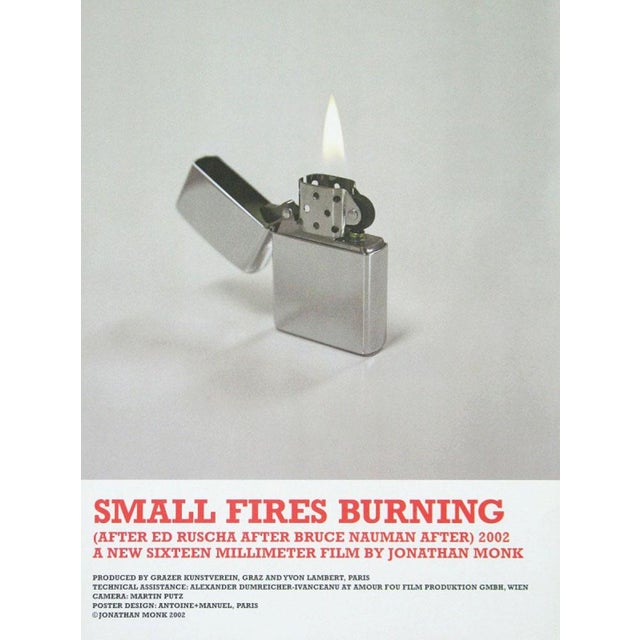 Ed Ruscha Small Fires Burning Official Exhibition Poster Publisher: Yvon Lambert Galerie Dimensions: 23,6 x 31,4 in / 60 x...