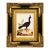 Vintage French Natural History Scientific Bird Reproduction Print Art & Gilded Wood Frame For Sale