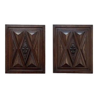 Pair of 19th Century French Renaissance Revival Walnut Panels in the Henry II Style For Sale