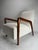 Paolo Buffa Mid-Century Italian Armchair in Wood and Fabric in the style of Paolo Buffa, 1950 For Sale - Image 4 of 12