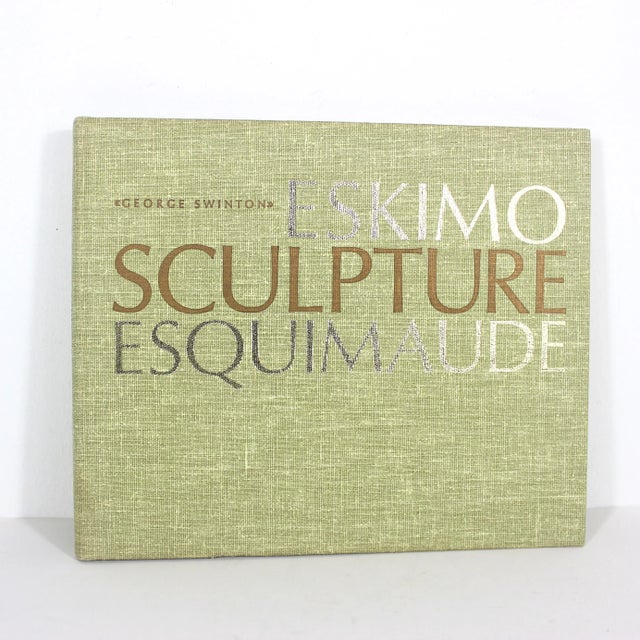 1965 Eskimo Sculpture Esquimaude Book Hardcover Hard Cover Linen Gold Bronze For Sale - Image 6 of 12