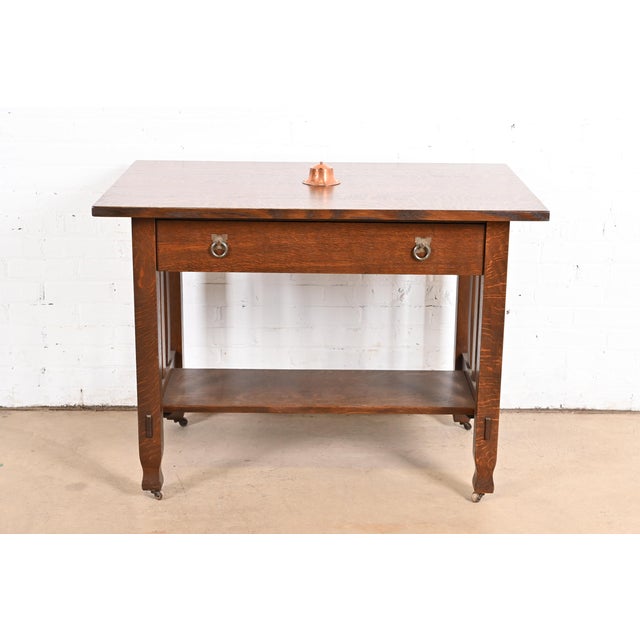 Roycroft Arts & Crafts Hammered Copper Inkwell For Sale - Image 11 of 12