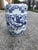 Beautiful chinoiserie blue & white ceramic garden stool/accent table. Features dragon and bird motifs; hand painted....
