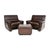 A superb pair of vintage leather armchairs and stool by De Sede, made in Switzerland and dating from around the 1960’s....
