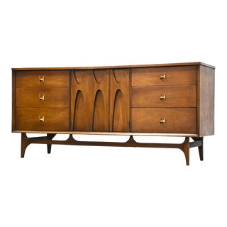 Broyhill Brasilia Walnut Long Dresser For Sale