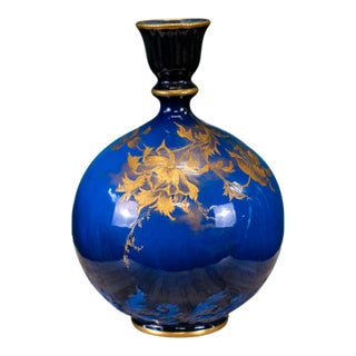 George Jones Cobalt and Gilt Vase C. 1880 For Sale