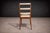 Mid-Century Modern Set of Six Chairs in Hardwood & Beige Leather, Unknown, 1950s For Sale - Image 3 of 12