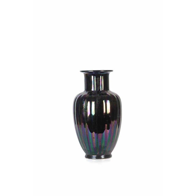 Vintage Iridescent Ceramic Vase, Italy, 1970s For Sale - Image 4 of 5