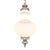 Late 20th Century Hollywood Regency Milk Glass Swag Lamp Sculptural Globe Newly Rewired For Sale