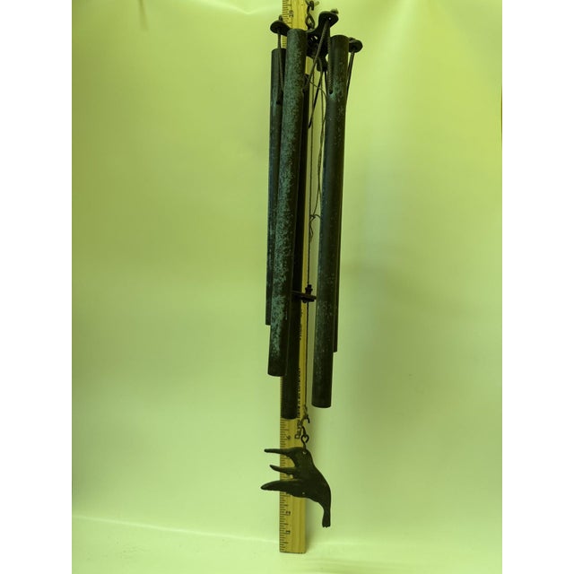 Mid-Century Modern Patinated Bronze Wind Chimes in the Style of Walter Lamb - 27" For Sale - Image 10 of 15