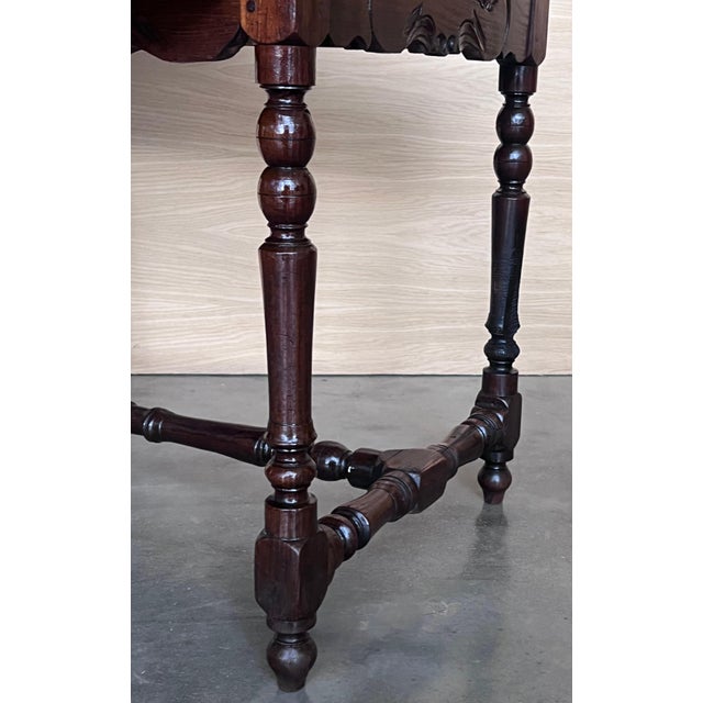Early 20th Century Spanish Country Pine "Mobila " Sofa Table or Console table with Drawer For Sale - Image 13 of 18