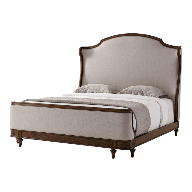 Provincial Carved California King Size Bed For Sale