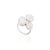 Metal Boho 9.86ct Rainbow Moonstone Cocktail Ring Size 7 in 18k White Gold For Sale - Image 7 of 13