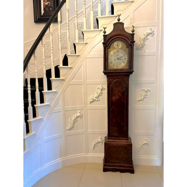 Antique George II Mahogany 8 Day Strike Silent Longcase Clock by Henry Weedon, London, 1770 For Sale - Image 17 of 17