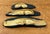 Late 20th Century Vintage Gold Leaf Face Pottery Stripes - Set of 3 For Sale - Image 5 of 12
