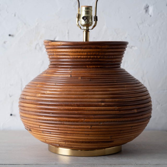 Modern Pencil Reed Lamp, 1970s For Sale - Image 3 of 8