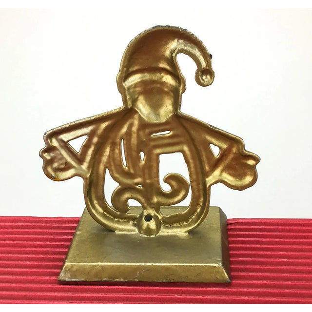 Metal Snowman Design Fireplace Stocking Holder For Sale - Image 4 of 8