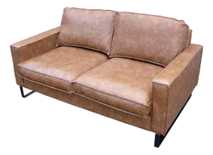 Modernist Sofa in Leatherette & Steel, 1980s