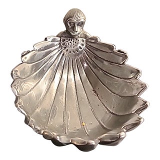 Arthur Court Monkey Scalloped Decorative Bowl For Sale