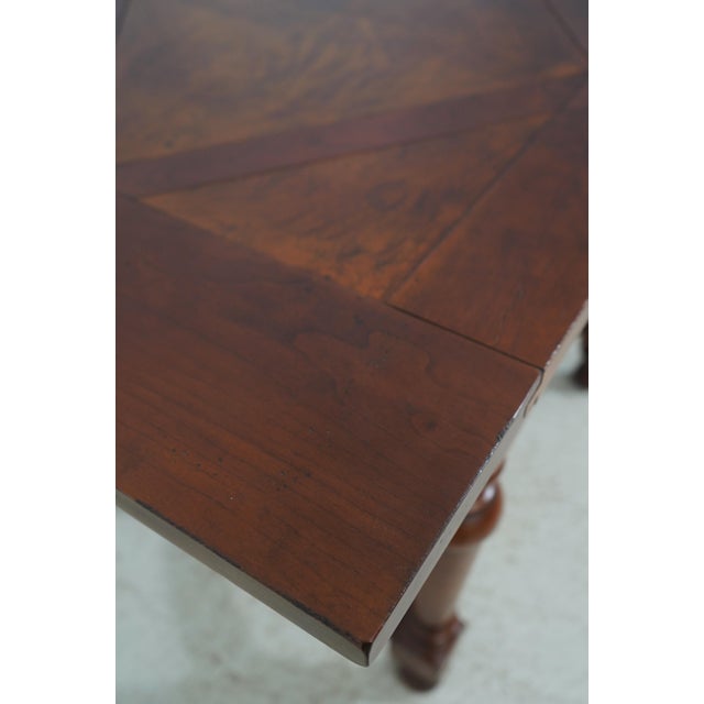 Harden Furniture Harden Country Distressed French Cherry Small Dining or Library Table For Sale - Image 4 of 14