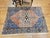 Mid 20th Century Vintage Turkish Oushak Area Rug, Hand-Knotted Wool, Blue & Tan, 4' x 6' For Sale - Image 5 of 15