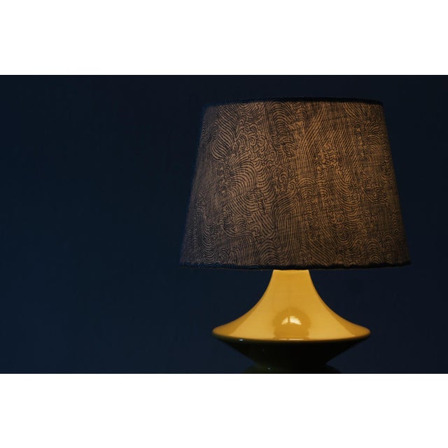 Yellow Ceramic Table Lamp by Hasle Keramik, Denmark, 1970s For Sale - Image 6 of 7