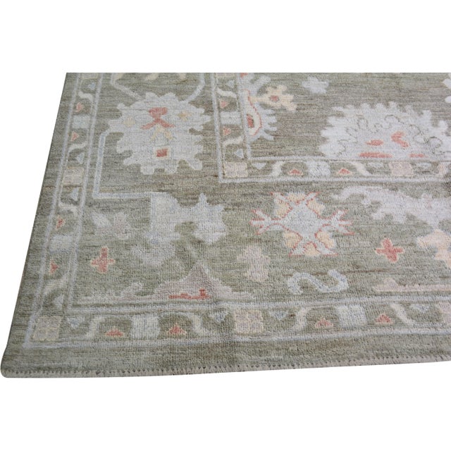 2010s Turkish Oushak Hand Knotted Wool Rug, 10'x14'1" For Sale - Image 5 of 5