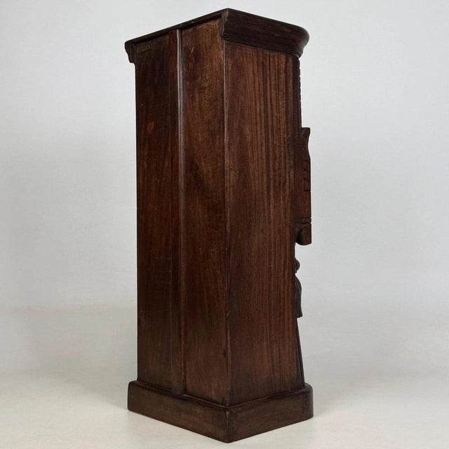 Brown Antique Indian Carved Rosewood Chest of Drawers, 1900s For Sale - Image 8 of 14