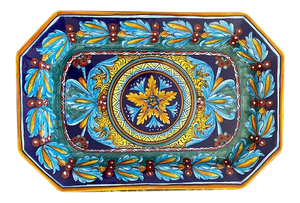 Collectible Majolica Octagonal Tray, Large