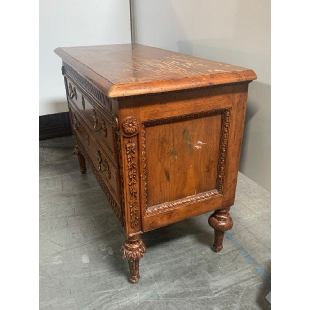 1980s 1980s Country French Carved Nightstands/Dressers- Pair For Sale - Image 5 of 9