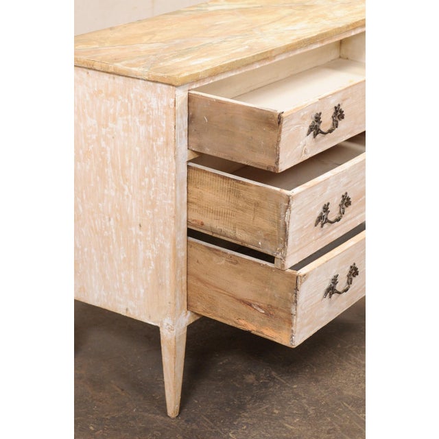 Beige Mid 20th Century Italian Chests W/ Faux-Marble Tops - A Pair For Sale - Image 8 of 10