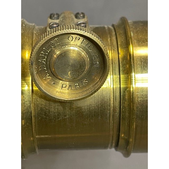 Antique 1800's c.t. Milligan Magic Lantern Projector & Wood Case Brass Lens For Sale - Image 14 of 18